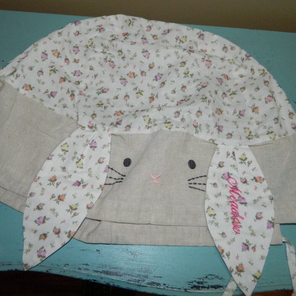 Pottery Barn Kids Floral Long Ear Easter Basket Liner Sz L "Meadow" (J-11)
